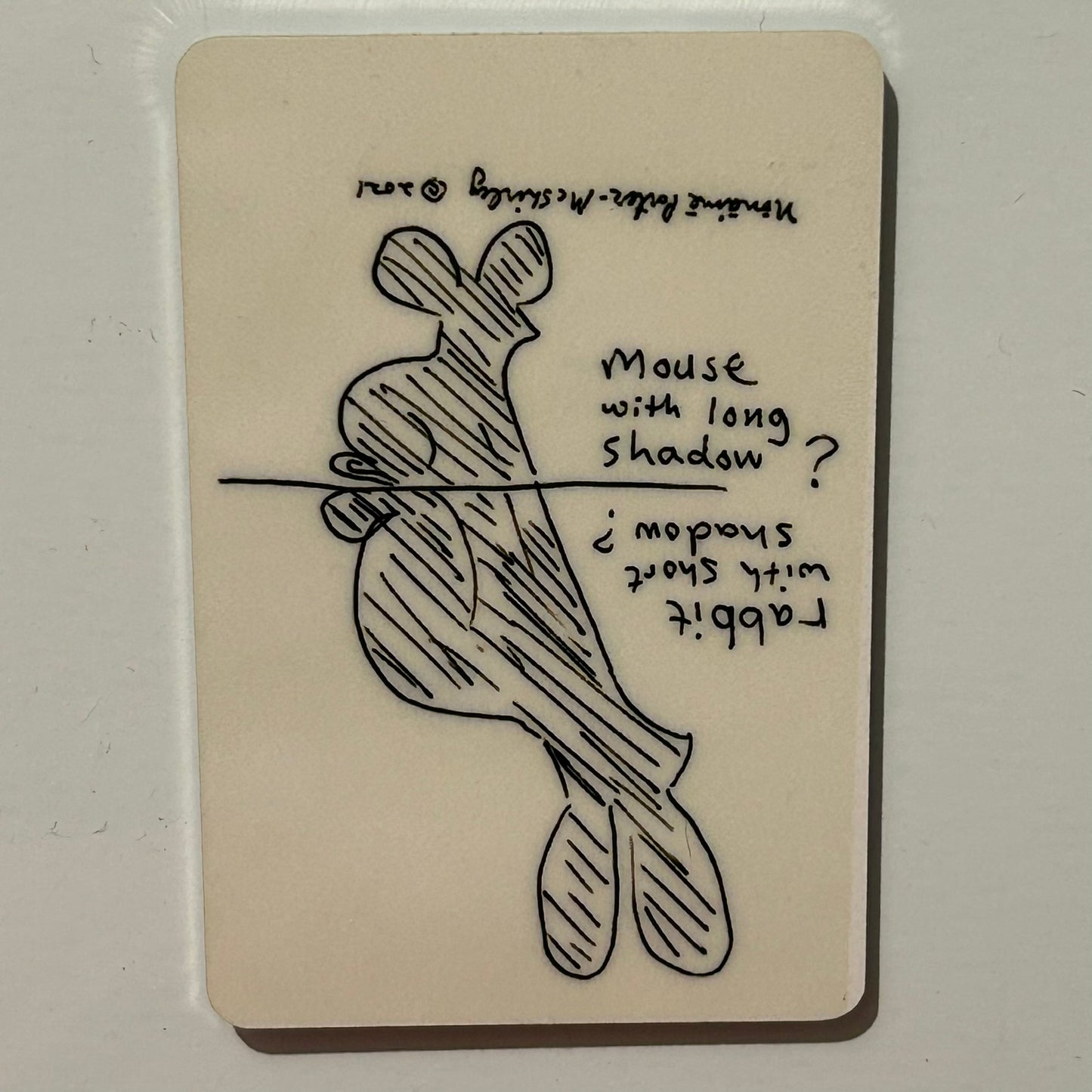Silhouette and Shadow--with a Flip! (comic, illustration), 2"x3" MAGNET