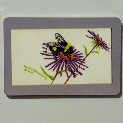 Bumblebee (Bee) on Aster Flowers, 2"x3" MAGNET