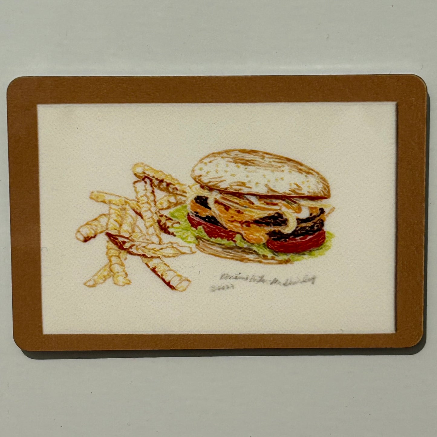 Burger and Fries, 2"x3" MAGNET