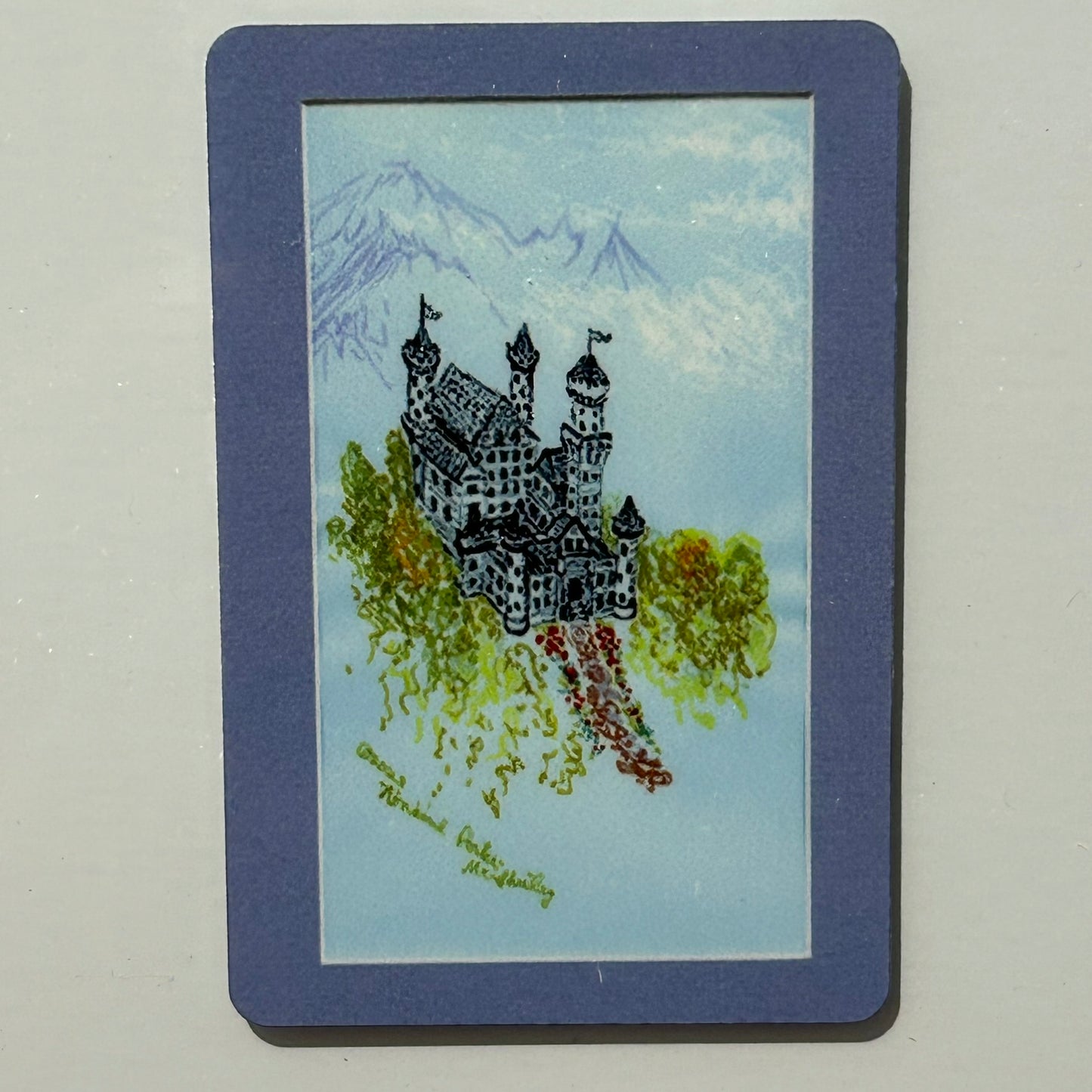 Castle in the Mountains, 2"x3" MAGNET