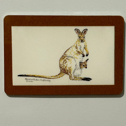 Momma & Baby Kangaroo (Mum & Joey), 2"x3" MAGNET