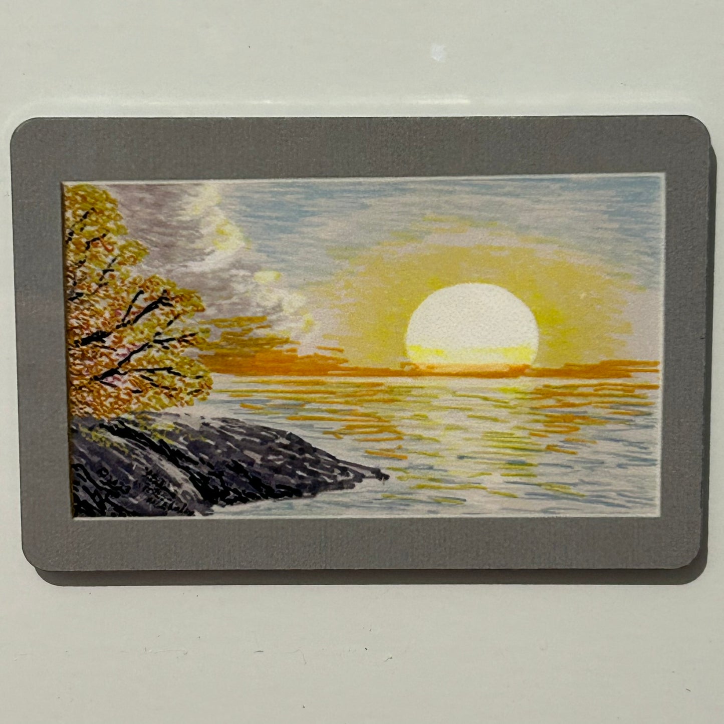 Sunrise on a Lake, 2"x3" MAGNET