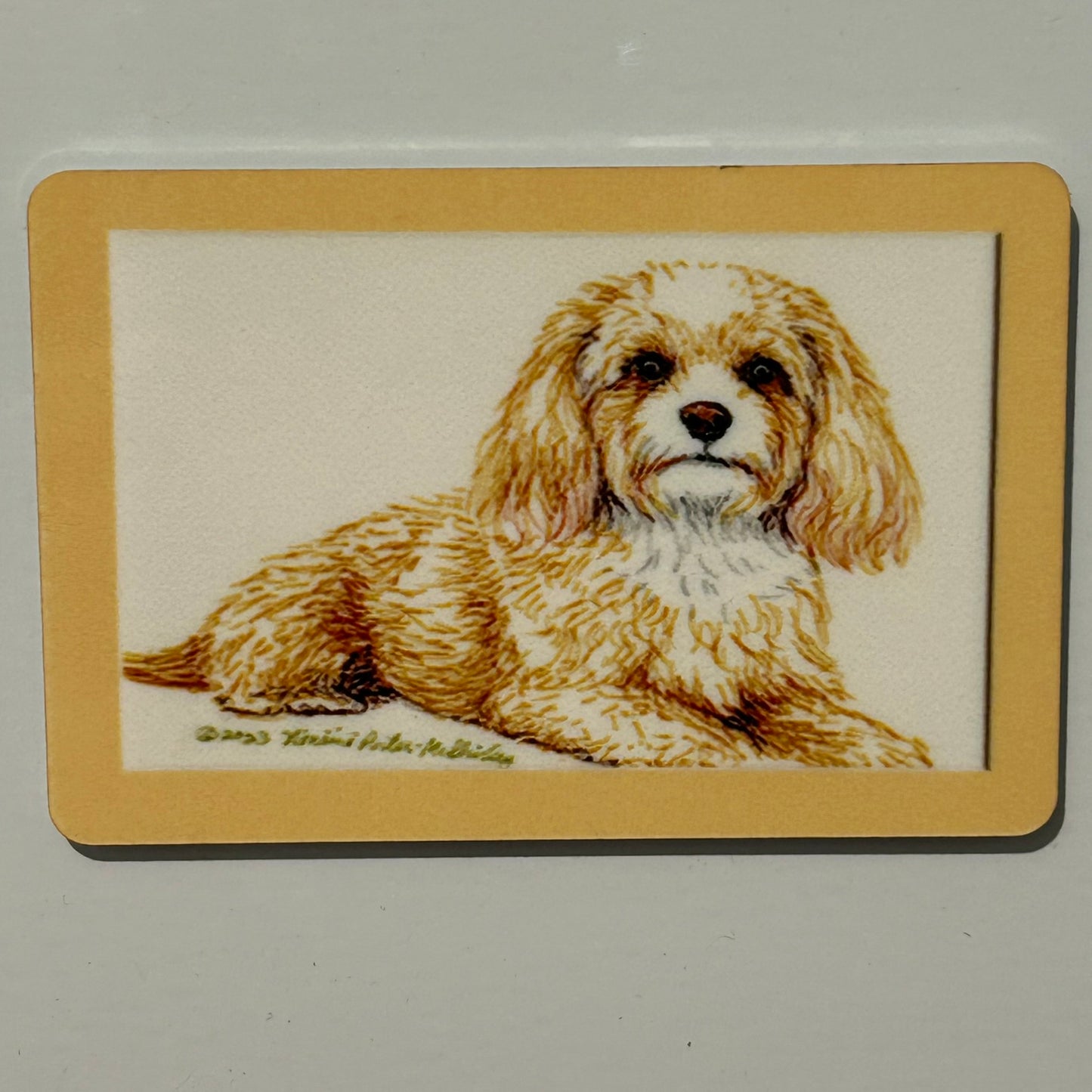 Curly-Haired Dog (Snickerdoodle), 2"x3" MAGNET